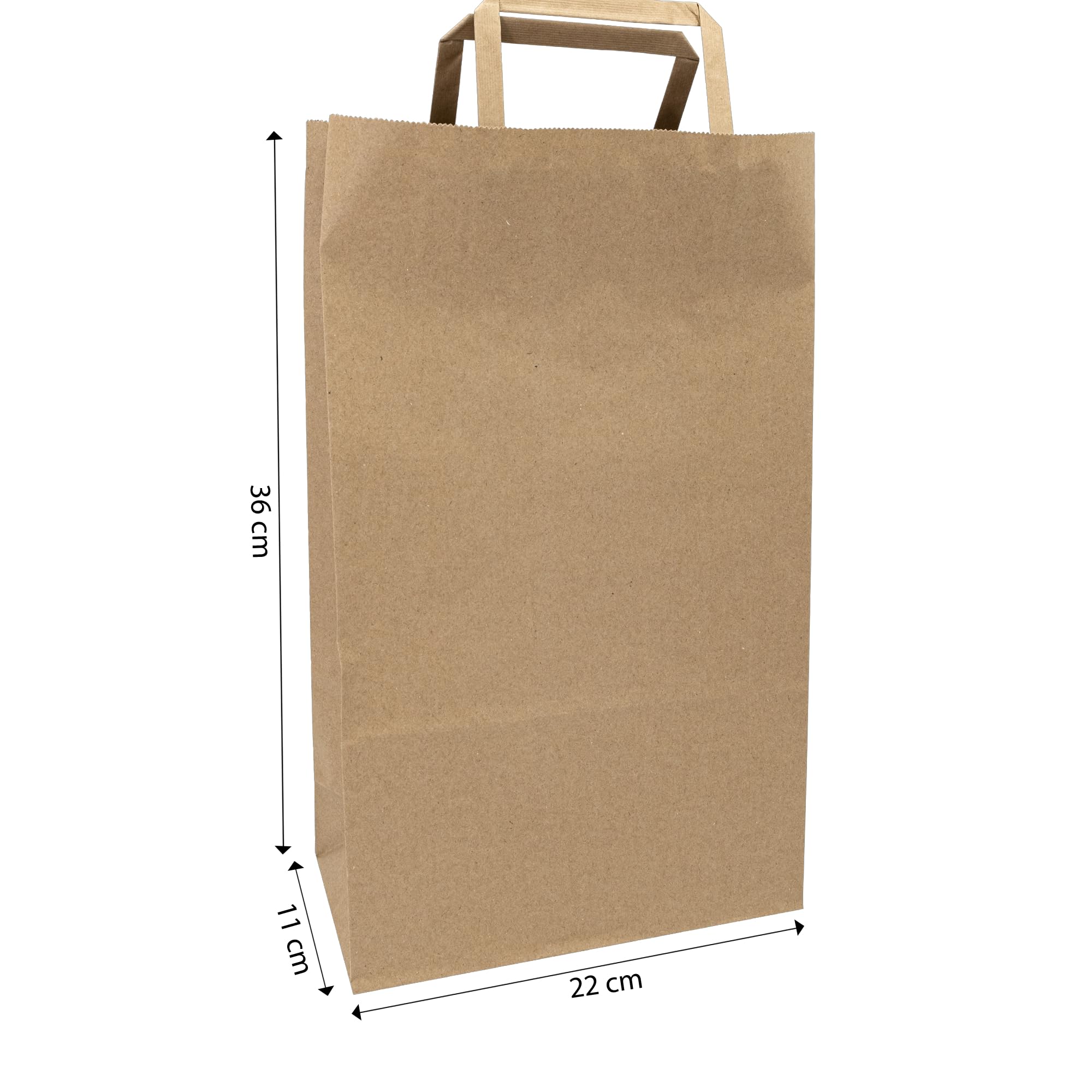 Idena 50063-225 - Papiertüten mit Henkel, 225 Stück, 25 x 11 x 32 cm, Geschenktüten aus Kraftpapier