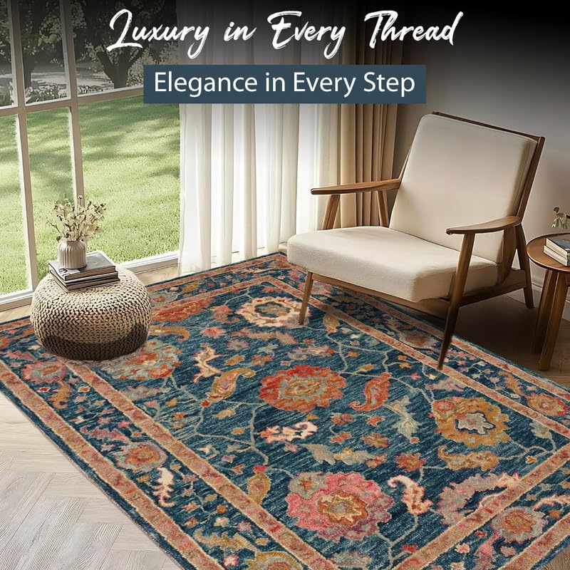 Image of Hand Tufted Premium Rug Premium Wool Carpet for Living Room Bedroom and Hall Size 6x9 Feet Color Multi