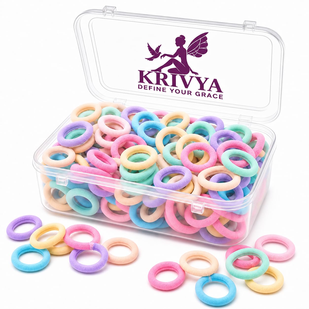 100 Pcs Baby Hair Ties for Girls & Kids – Soft Cotton Mini Elastic Rubber Bands, Stretchable Non-Slip Tiny Ponytail Holders for Toddlers & Infants, Small Hair Bands for Pigtails, Braids & Buns (Pastel Colors)-image-33