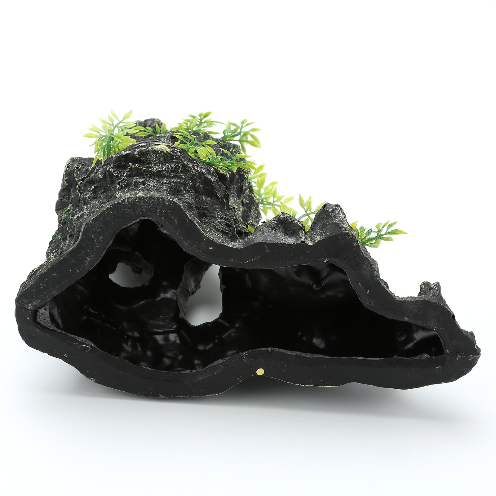 Decoración de acuario grande para pecera, adornos temáticos de rocas, adornos de piedra con vista a la montaña, decoración de acuario, decoración de árbol, casa, cueva, pecera (montaña-extragrande)