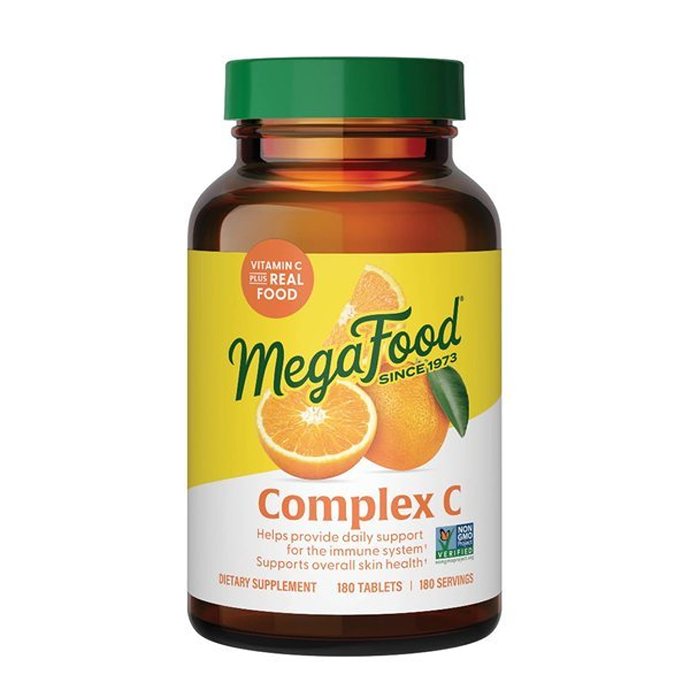 MegaFood Complex C, Vitamin C Immune Support Supplement, 180 Tablets 180 Count (Pack of 1)