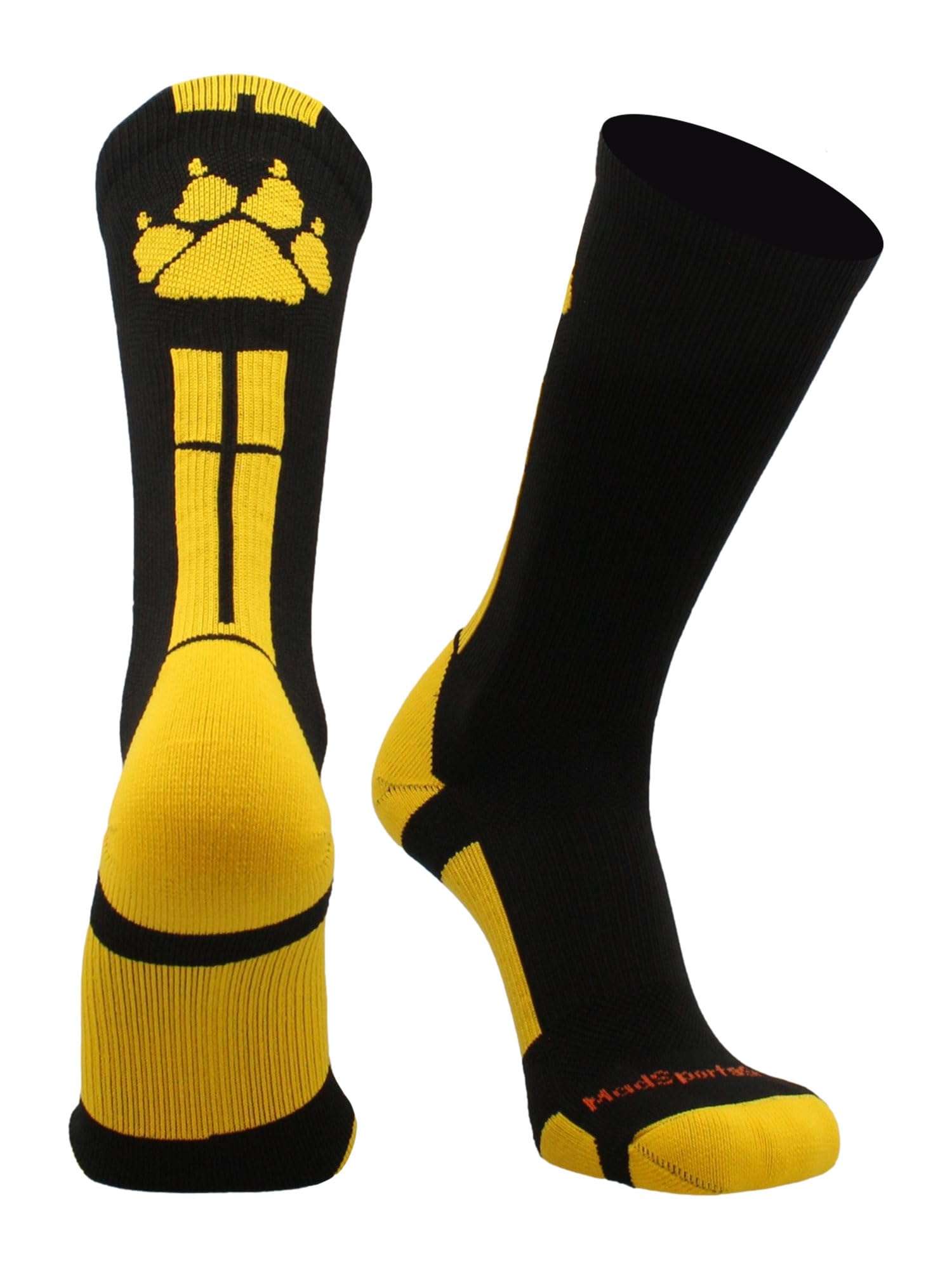 MadSportsStuff Wild Paws Crew Socks for Football Volleyball Basketball Boys Girls Men Women Youth Adult