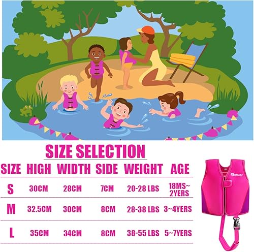 Miniatura 6 de Baby Girl Swim Vest Toddler Swim Vest for Age 18 Months - 2 Years Baby Toddler Fit 20-28 lbs