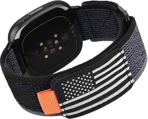 KOREDA Compatible con Fitbit Versa 3Fitbit Versa 4Fitbit SenseSense 2 bandas para mujeres y hombres, correa deportiva ajustable elástica trenzada de