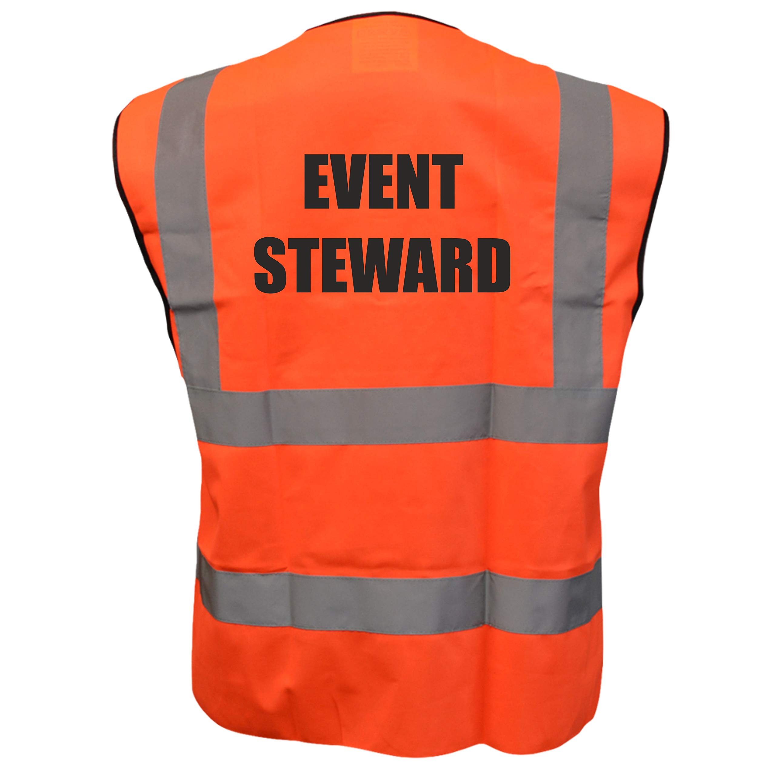 Event Steward Orange Hi Vis Viz Safety Vest Waistcoat Reflective High Visibility EN471 BS xxx-large