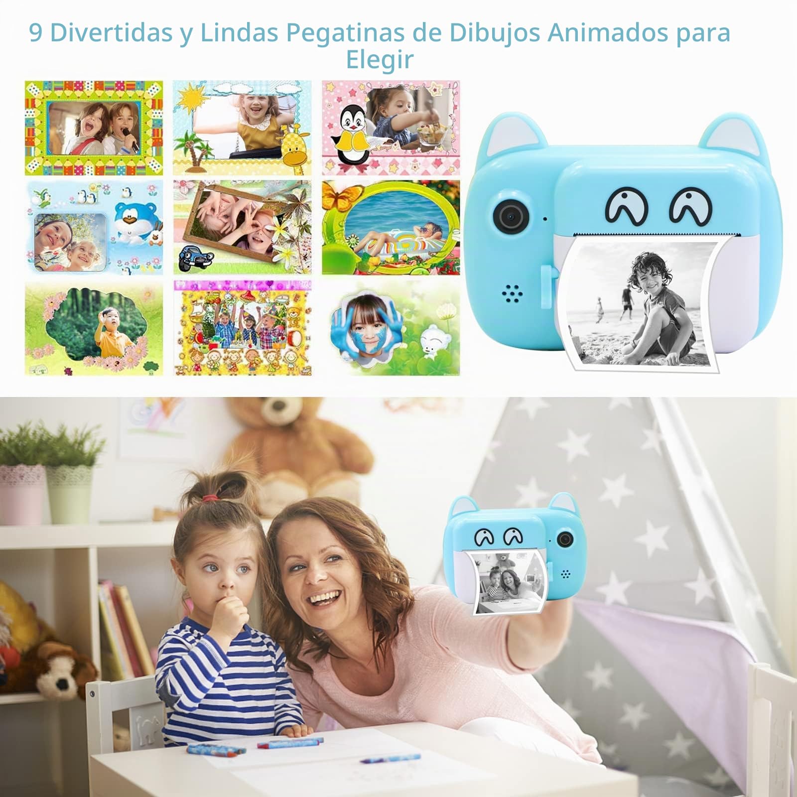 TOYOGO Cámara de Fotos instantánea Digital, Pantalla LCD de 6,1 cm, para niños con Zoom de 6X, Lente Doble de 24 megapíxeles y grabadora de vídeo 1080 P, para niños (Verde)