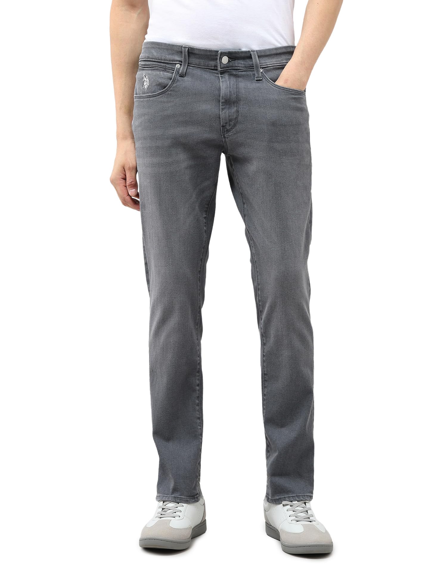 u.s. polo assn. denim co. Men's Brandon Slim Tapered fit Grey Jeans-picture-38
