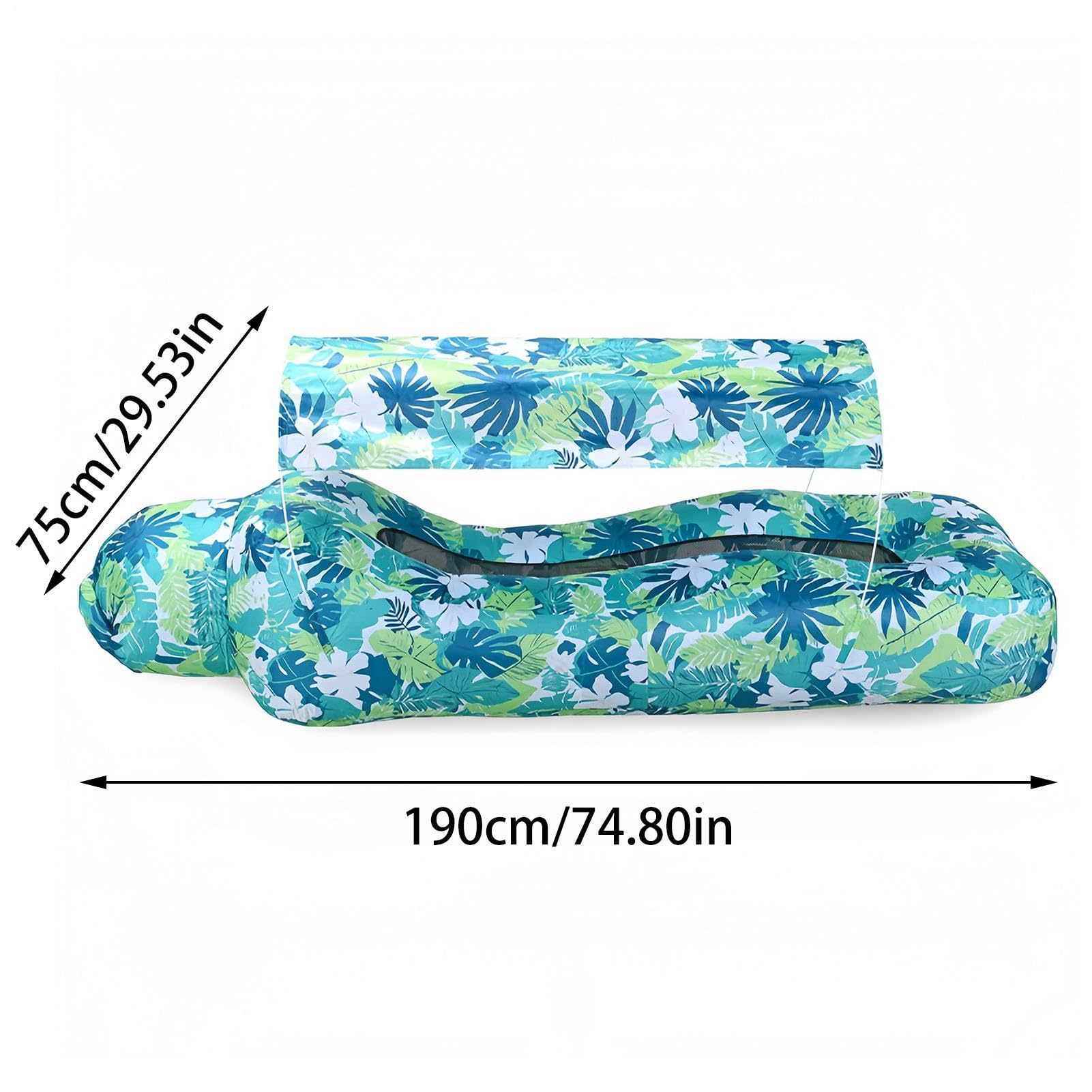 muchiwany Leżak Powietrzny Sofa Plażowa z Osłoną Przeciwsłoneczną | Leżak Zewnętrzny Na podróżowanie i wakacje, biwakowanie, morzem, piesze wędrówki, piknikowanie, w