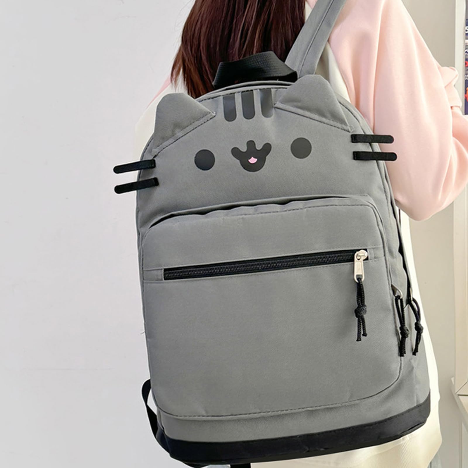Süßer Katzenohren Rucksack (Gray)