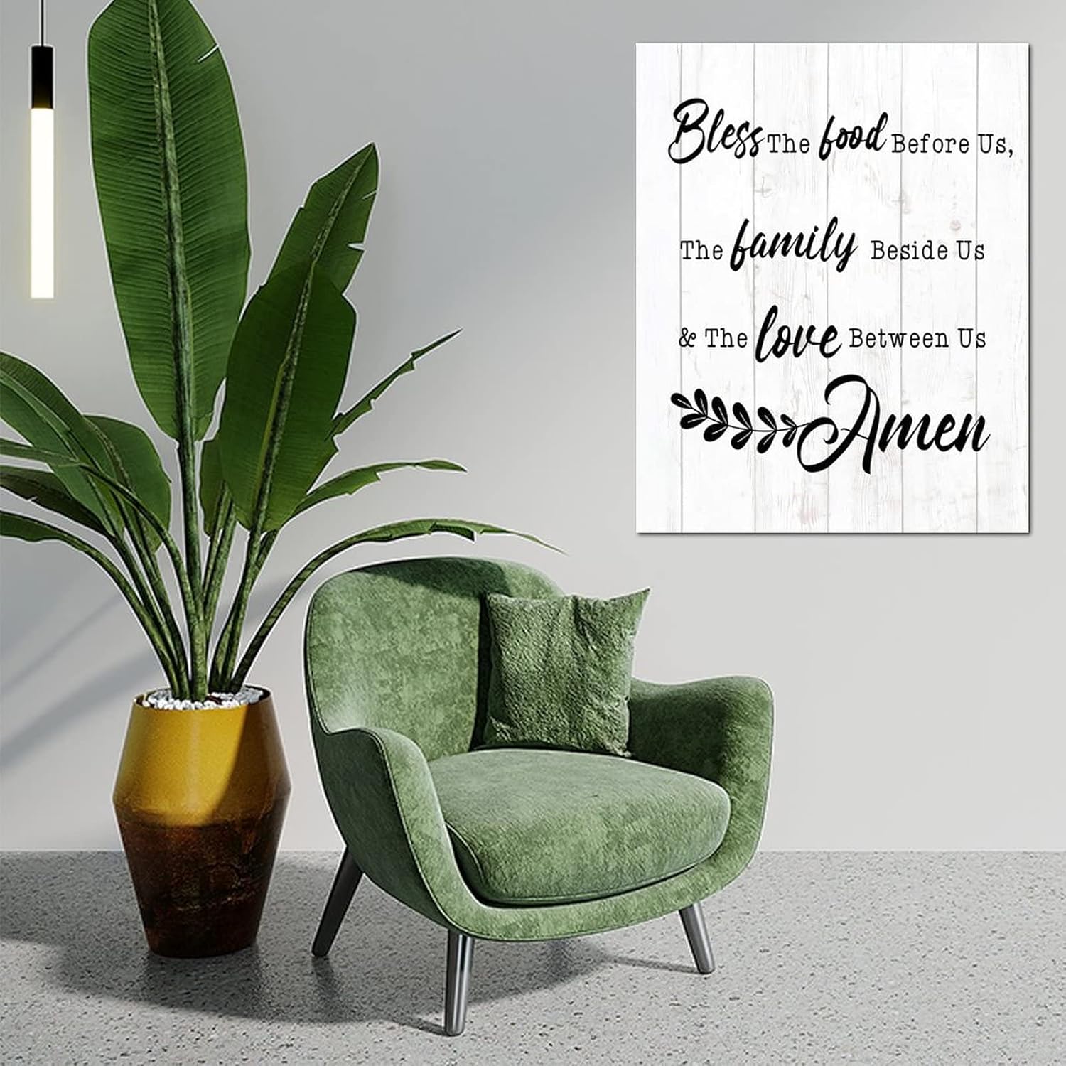 Rectangle Wooden Wall Plaque Bless The Food Before Us 16x20 in Farmhouse Rustic Wood Signs Outdoor Indoor Wall Decor Sign Sturdy