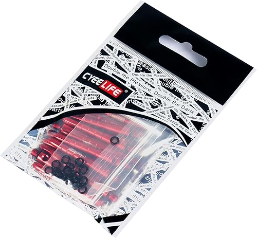 Miniatura 4 de CyeeLife Ejes de dardos de aluminio 15 piezas con anillos de goma 35401.890 in (SML), varios colores disponibles