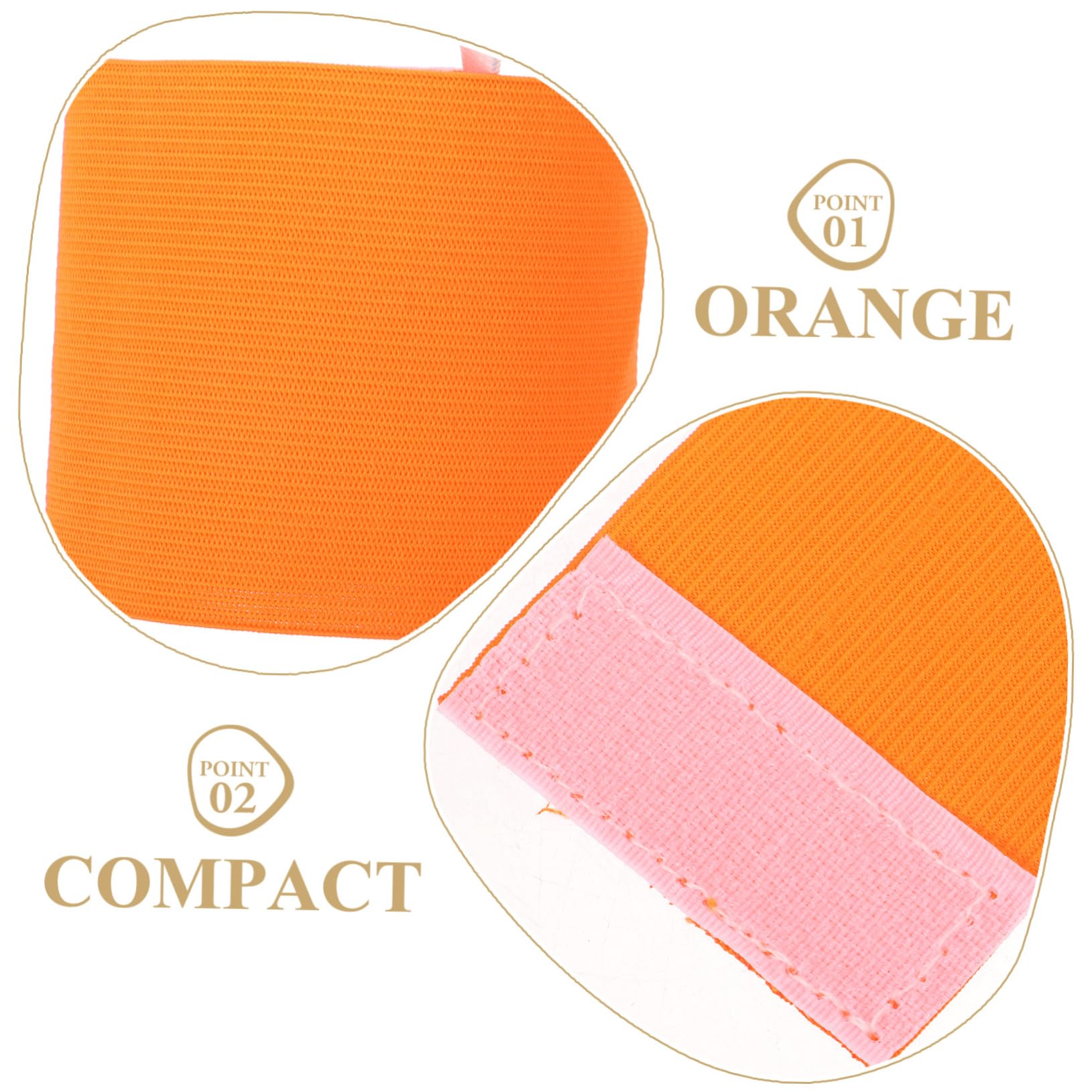 Toddmomy Captain Arm Bands per Il Calcio Bande Sport Bracciali Elastici Regolabili Bracciali Regolabili Fascia da Partita di Calcio Nylon Arancia