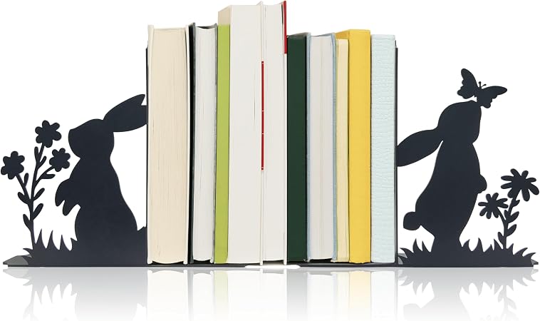 Amazon.com: Charming Bunny Decor Rabbit Bookends - Adorable and ...