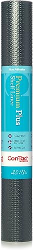 Con-Tact Brand Premium Plus - Forro no adhesivo para estantes y cajones, 18 x 6 pies, humo Nova