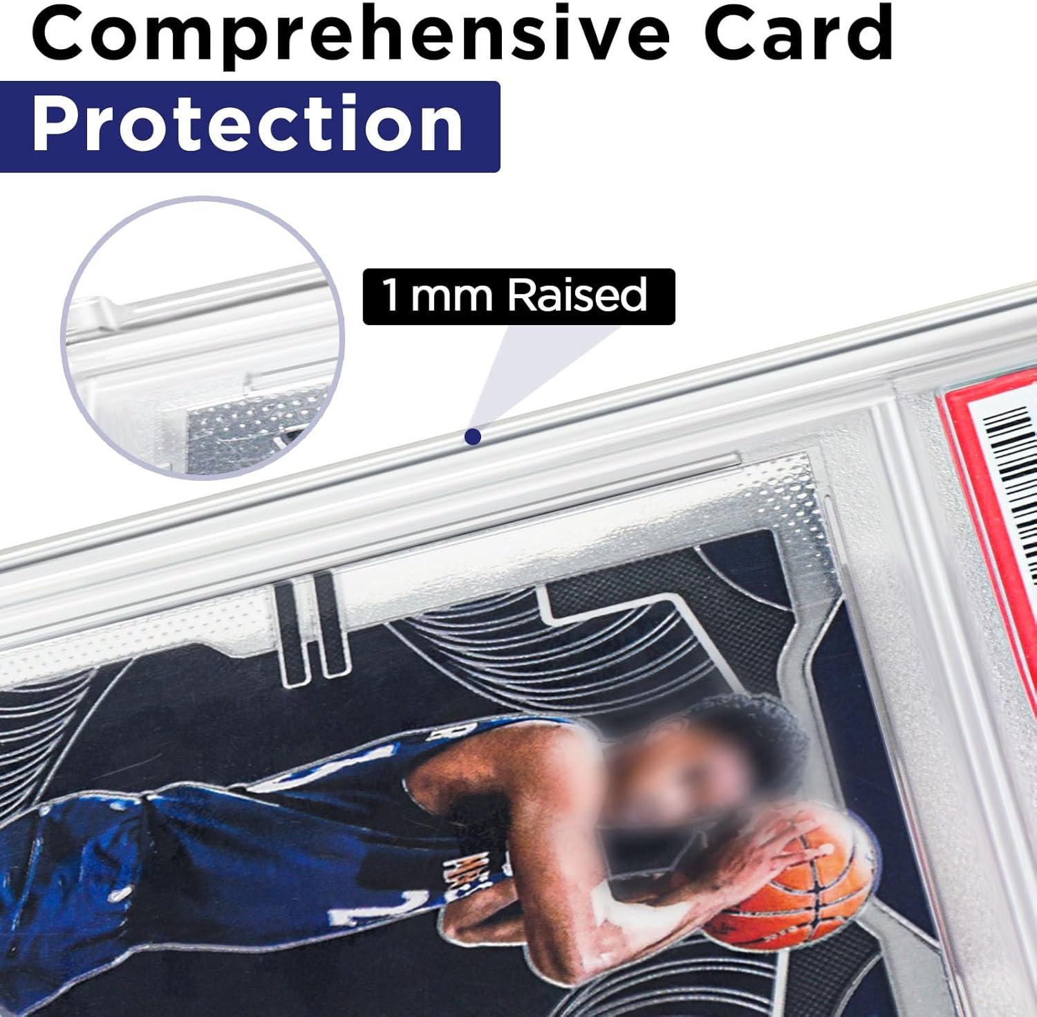 Graded Card Protector 8 Pack, Standard PSA Slab Case, TPU Air Cushion Edge Protectors for PSA Slabs