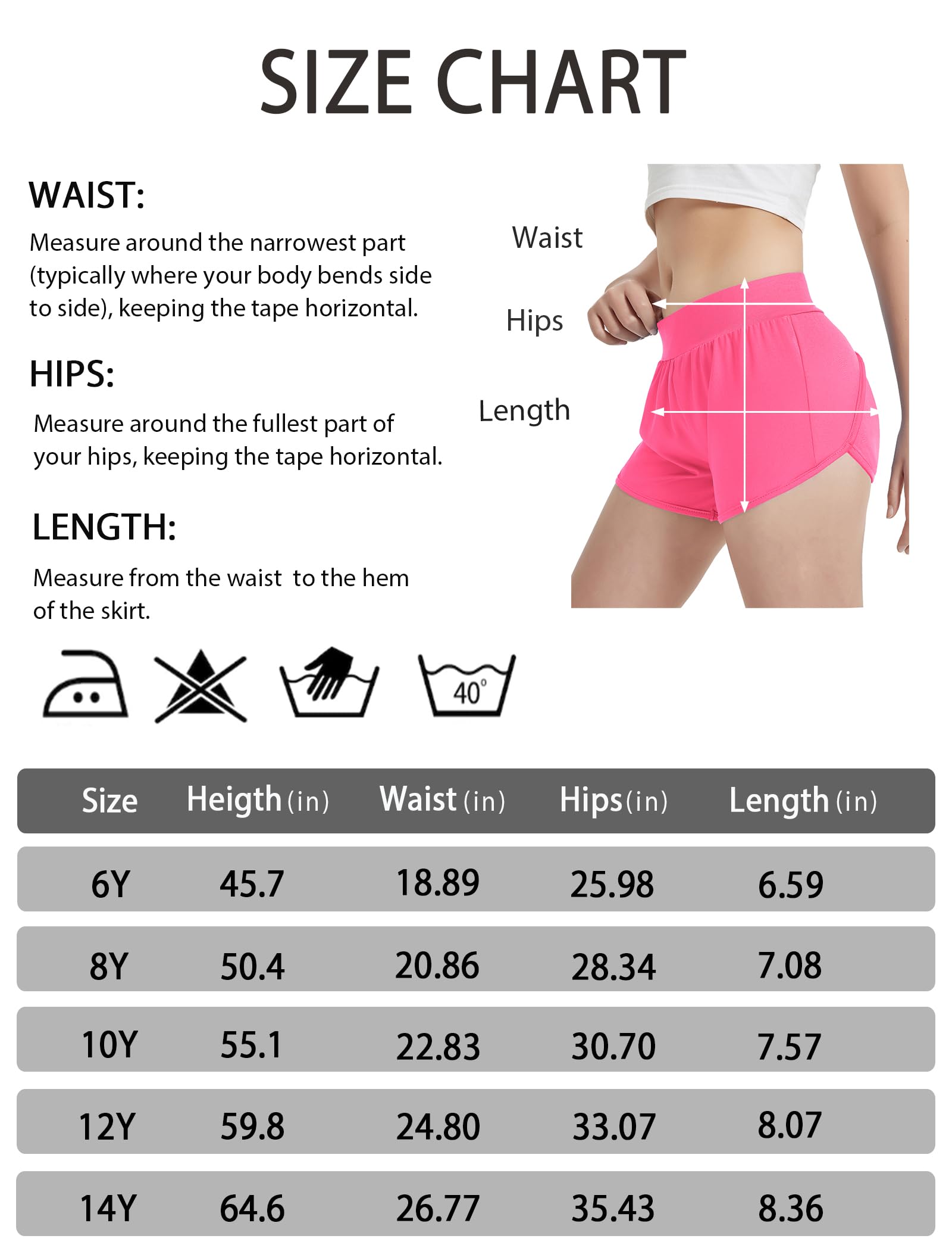 EXARUS - Paquete de 4 pantalones cortos deportivos para correr para niñas, tiro bajo/cintura alta, pantalones cortos de baloncesto activos, 6-14 años
