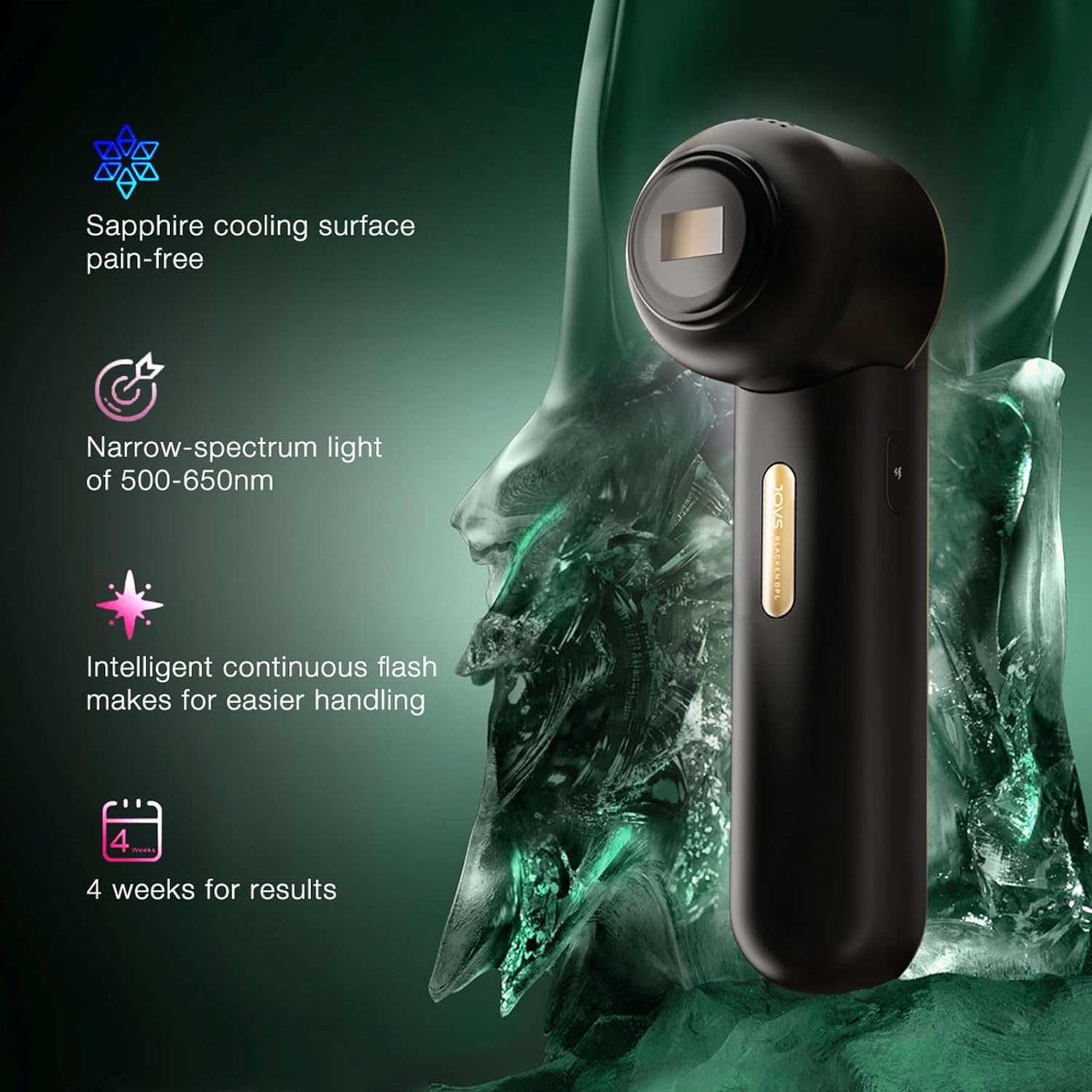 JOVS 4D Laser Light Therapy Mask and Blacken PRO DPL Skincare Device for Face