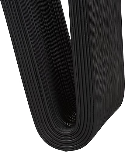 Miniatura 6 de Bali & pari Abebi - Mesa consola de ratán negro, mesa decorativa moderna con silueta de cascada y patas abiertas, estilo costero bohemio para