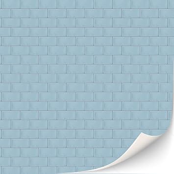 3 Sheets Self-Adhesive Wall Tiles Bathroom Tiles Kitchen Tiles Metro Tiles for Dollhouses Scale 112 Light Blue Metro Tiles