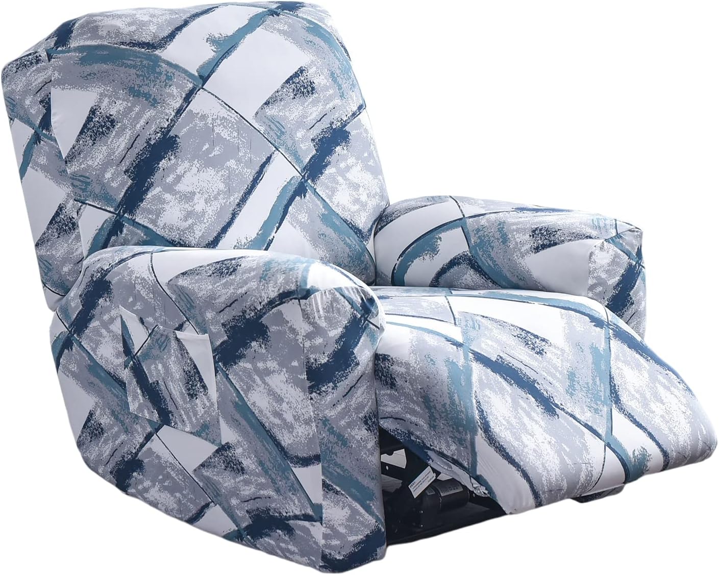 CRFATOP Recliner Chair Slipcovers with Pockets 1Seat Recliner Cover 4