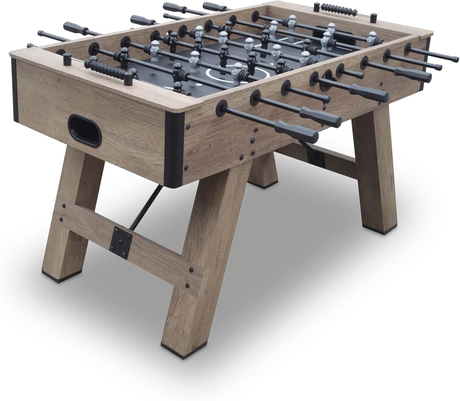 Hathaway Braxton 55-in Competition Foosball Table, Arcade Table Soccer, Perfect for Family Game or Recreation Rooms, Includes (2) 36-mm ABS Foosballs and Built in Ball Returns