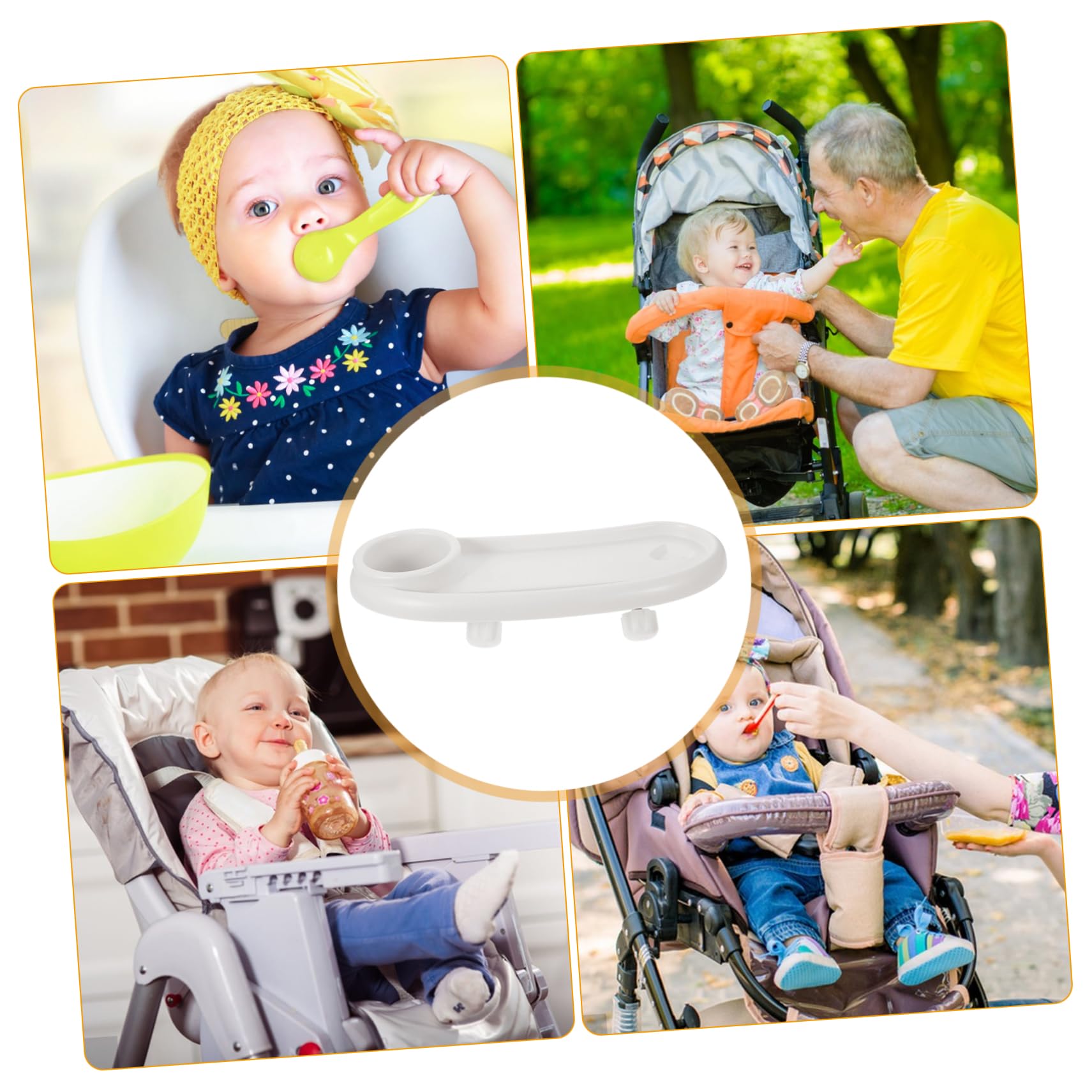 Vassoio Snack Per Passeggini Vassoio Rimovibile Con Bracci Di Supporto Per Carrozzine Accessorio Pratico Per Pasti Movimento