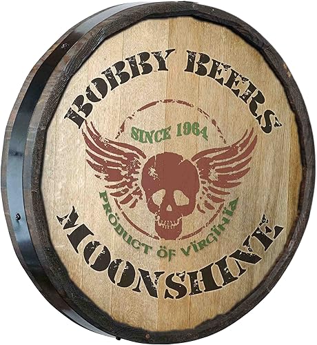 Vista 231 de THOUSAND OAKS BARREL CO. Personaliza el letrero de un cuarto de barril con cócteles de gato negro, barril de vino hecho de madera de roble de alta