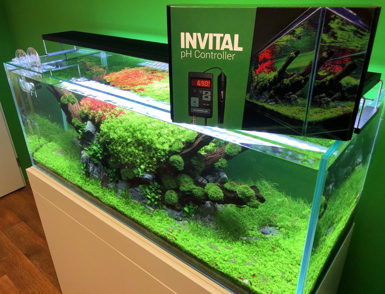 Digitaler pH-Controller mit Sonde, Präzise pH-Überwachung, CO2-Dosierung, Kontrolle der Wasseracidität im Aquarium, Robuste pH-Sonde, Einfache Installation
