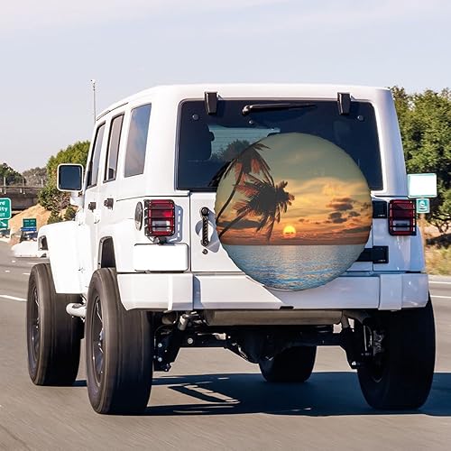 Vista 101 de Foruidea Cubierta de neumático de repuesto con estampado de huellas de perro y gato, a prueba de polvo, para remolque, RV, SUV y muchos vehículos