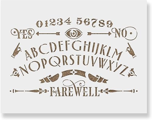 Ouija - Plantilla de tablero para paredes y manualidades, plantillas reutilizables para pintar en tamaños pequeños y grandes