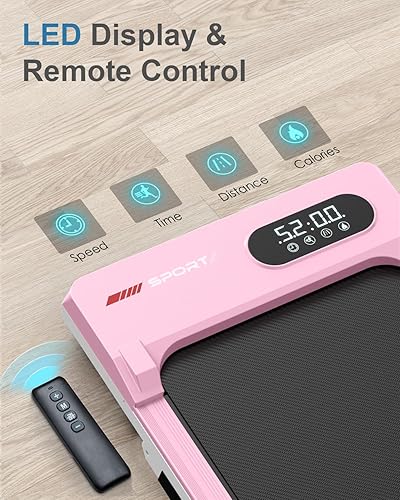 Miniatura 7 de Walking Pad Treadmill with Handle Bar, Walking Pad with Incline 8%, 2.5HP Quiet Under Desk 330 lbs 2 in 1Treadmills for Home and Office Jogging