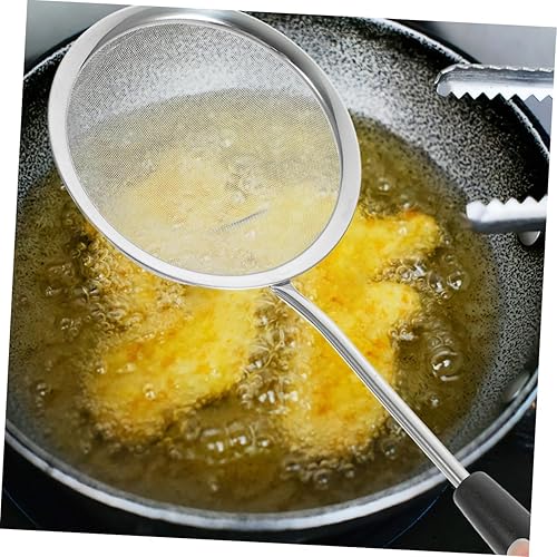 Miniatura 5 de Fine Mesh Skimmer Ladle Stainless Steel Colander with Wooden Handle Multi Functional Kitchen Strainer for Soup Pasta Vegetables and More