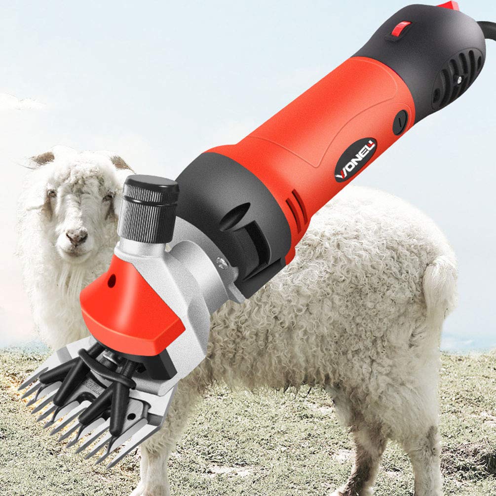 750W Esquiladora Eléctrica Profesional ara Oveja,esquiladora Para Ovejas Eficiente con 6 Velocidades, Para Afeitar Lana de Piel en Ovejas, Cabras, Ganado, Ganado de Granja, Mascotas,13straightteeth