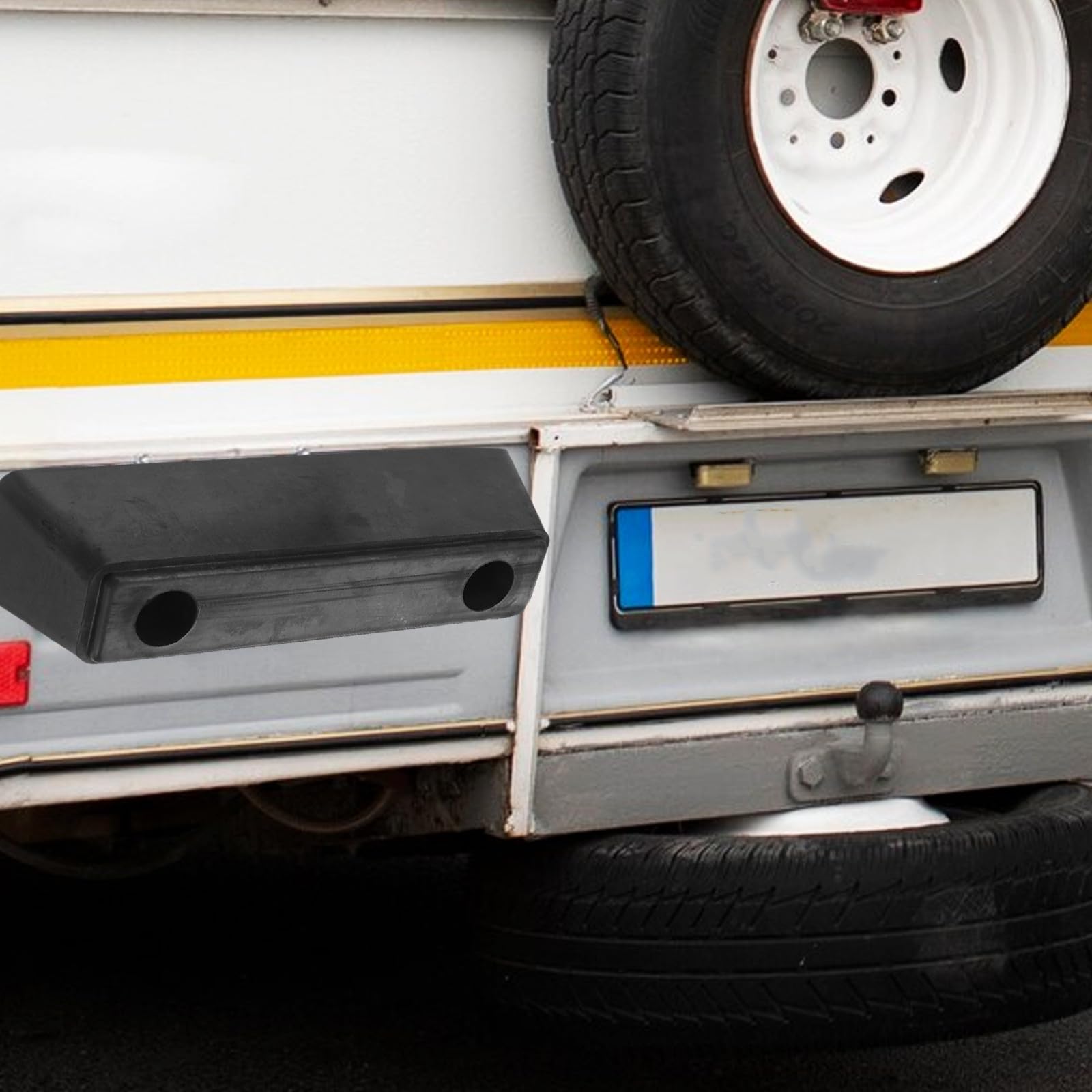 Pare-Chocs en Caoutchouc Noir pour Camion, Entraxe 12, 5 Cm