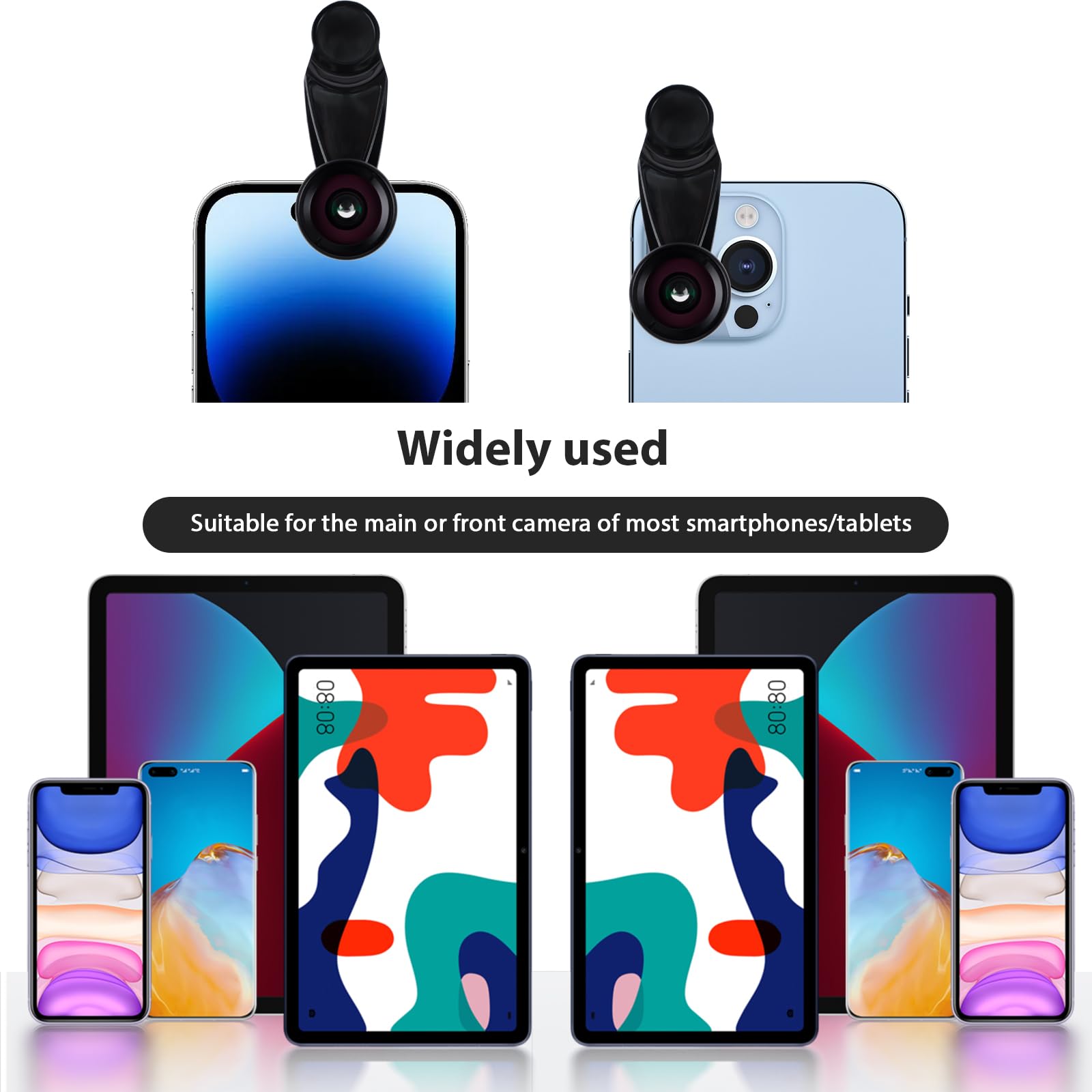 Kit Obiettivi Per Cellulare 7 In 1: Grandangolare 120°, Macro 25X, Fisheye 210° E Altri Effetti – Con Clip Universale