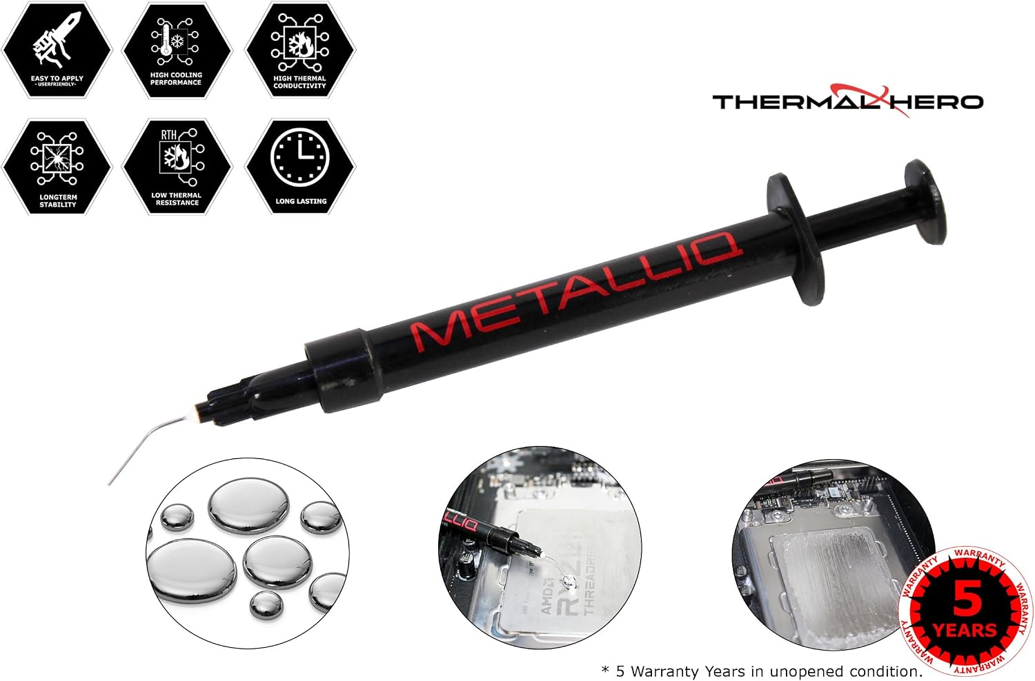 Thermal Hero Neo Series Thermal Paste for CPU and GPU, High Thermal Conductivity, for PC Cooling, Extreme overclocking, Gaming, Xbox Cooling, PS 3/4/5 (4g Thermal Hero Neo Series Thermal Paste for CPU and GPU, High Thermal Conductivity, for PC Cooling, Extreme overclocking, Gaming, Xbox Cooling, PS 3/4/5 (4g