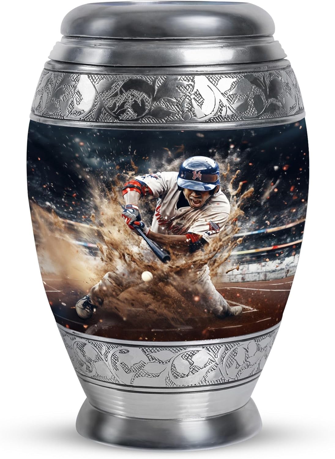 KARYLIZ Baseball Mini Urn for Female - Cremation Urns for Men Ashes - Small Urns for Human Ashes Keepsake Dad - Funeral Urn for Adult Women - Burial Human Keepsake for Male 3 Inch