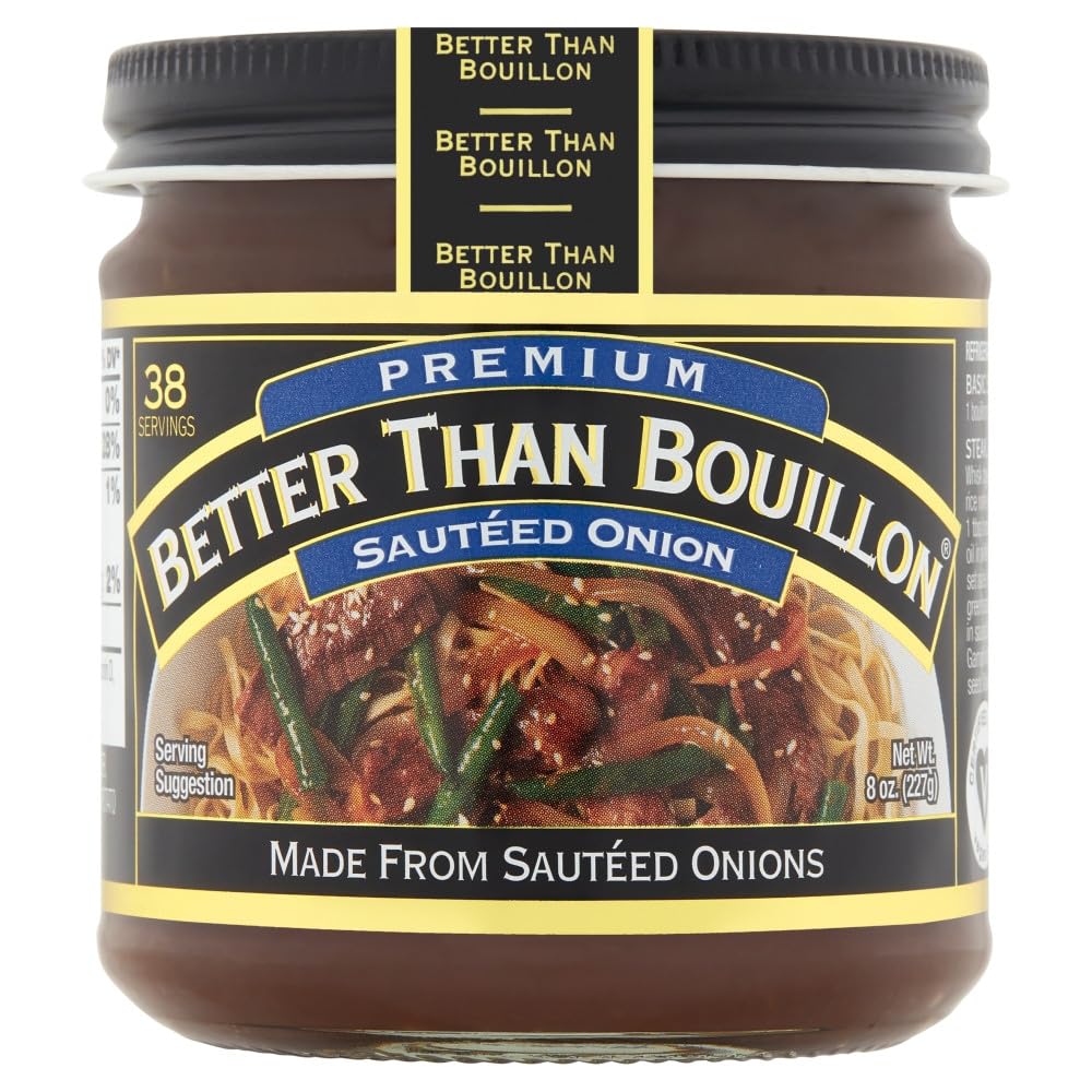 Better Than Bouillon Premium Base Paquete variado, 1 base de pollo asado, 1 base de carne asada, 1 base de ajo asado, 1 base de cebolla salteada, tarros de 8 onzas (paquete de 4)