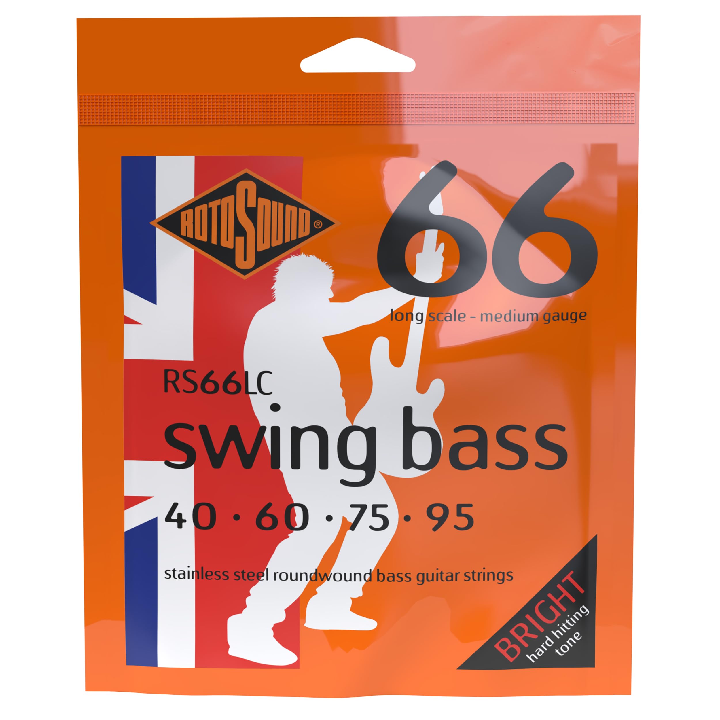 RS66LC Swing Bass 66 Stainless Steel Bass Guitar Strings ((40 60 75 95)