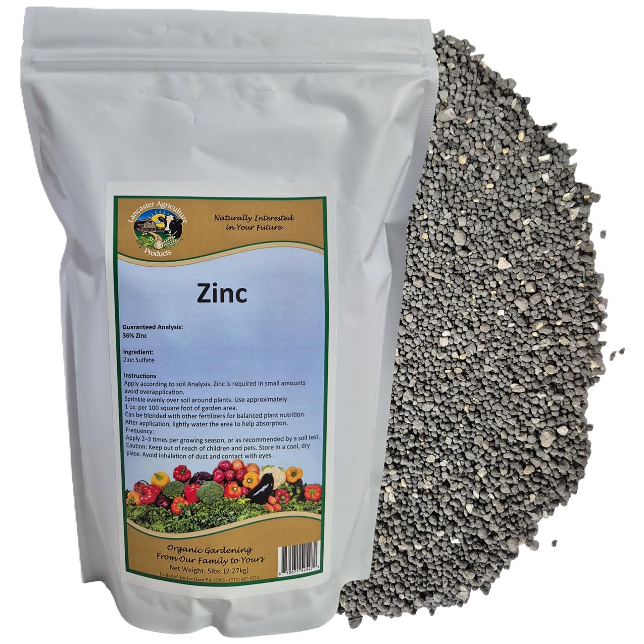 Iron 5 Pound Micronutrient Fertilizer – Natural Plant Supplement for Vibrant Green Growth & Strong Roots – Supports Soil Health and Nutrient Balance – Lancaster Agricultural Products