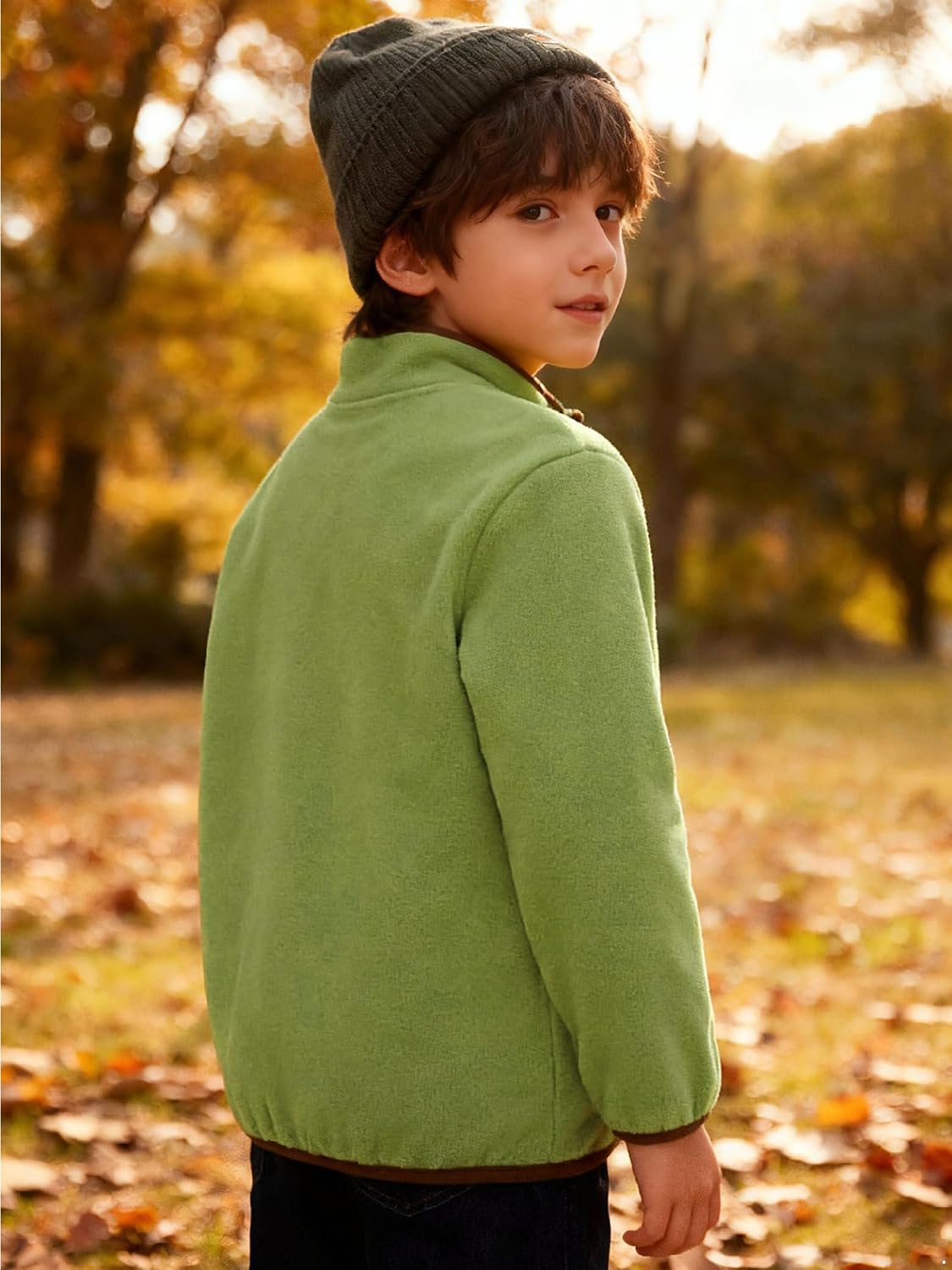 Kids Boys Fleece Sweatshirts 1/4 Zip Up Pullovers Winter Fall Casual Daily Wear Outdoor Sports Shirts