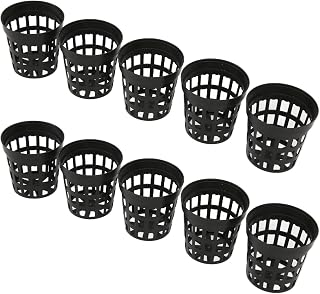 Akozon 10 Pack Net Cups Durable Plastic Garden Fish Planting Baskets for Hydroponics and Plants