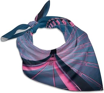 Large Ferris Wheel Bandanas Square Satin Head Scarf Fashion Hair Scarves Headband Unisex Kerchief