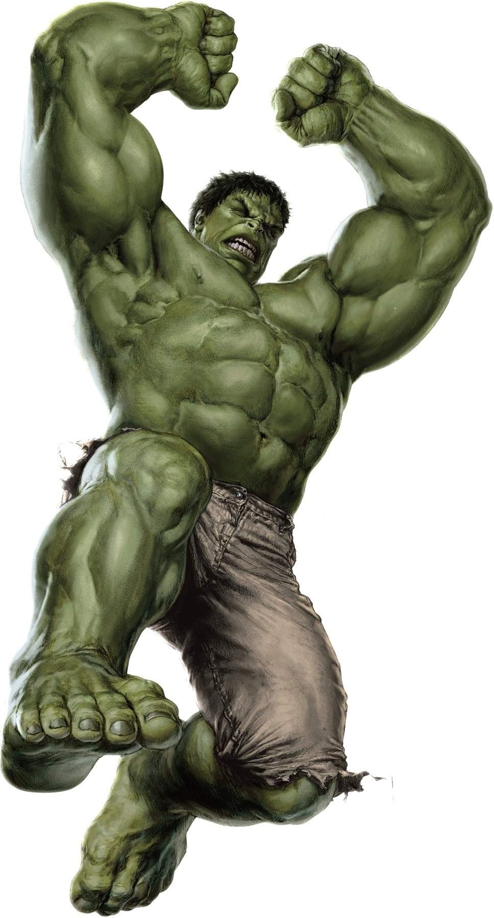 16 Inch Green Incredible Hulk Marvel Avengers Bruce Banner Removable Wall Decal Sticker Home Decor 8 1/2 inch Wide x 16 inch Tall
