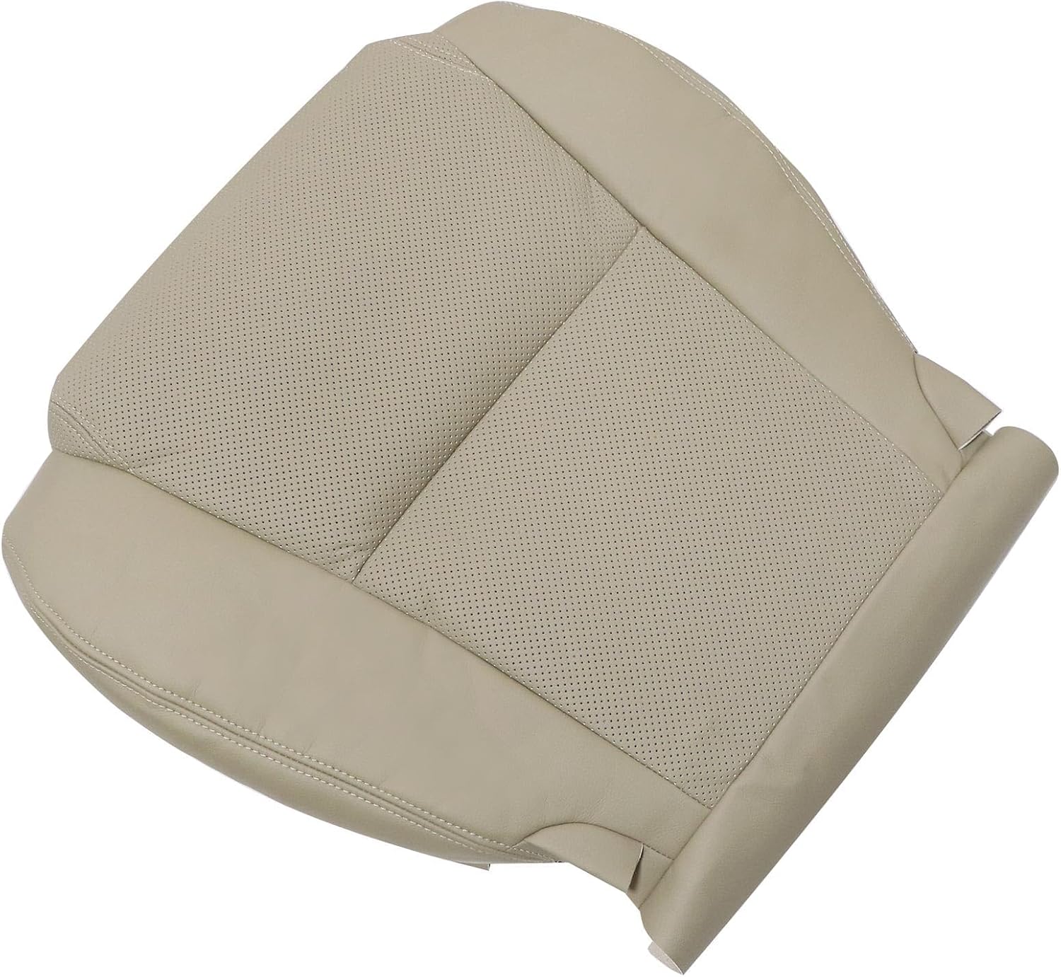SecosAutoparts Front Driver Side Bottom Perforated Microfiber Leather Replacement Seat Cover #LA00 LA03 Cashmere Tan Compatible with Lexus GS300 GS350 GS430 GS450h GS460 2006 2007 2008 2009 2010 2011