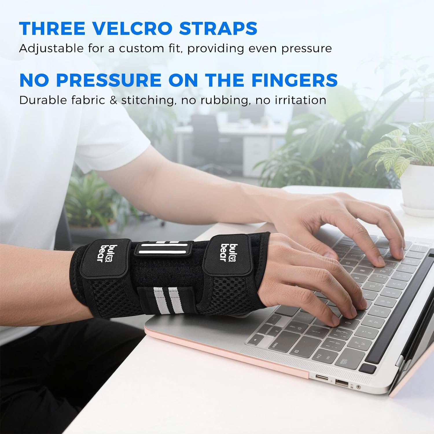 Carpal Tunnel Wrist Brace, Equipped with 3 Ergonomic Splints, Breathable Wrist Support for Men & Women, Night & Work Support, Pain Relief, Tendonitis, Sprain, Rigid Hand Brace for Arthritis (Right Hand, Medium)