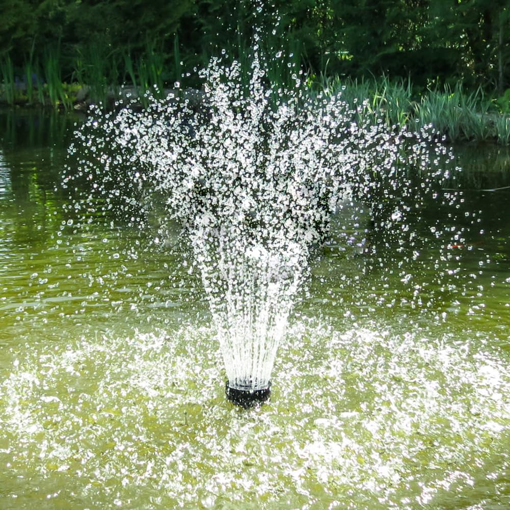 paneles solares, Bomba de fuente solar de bricolaje con boquilla Bomba de fuente de agua alimentada por panel solar Kit de bomba de agua de fuente solar for jardín, baño de pájaros, peces de acuario