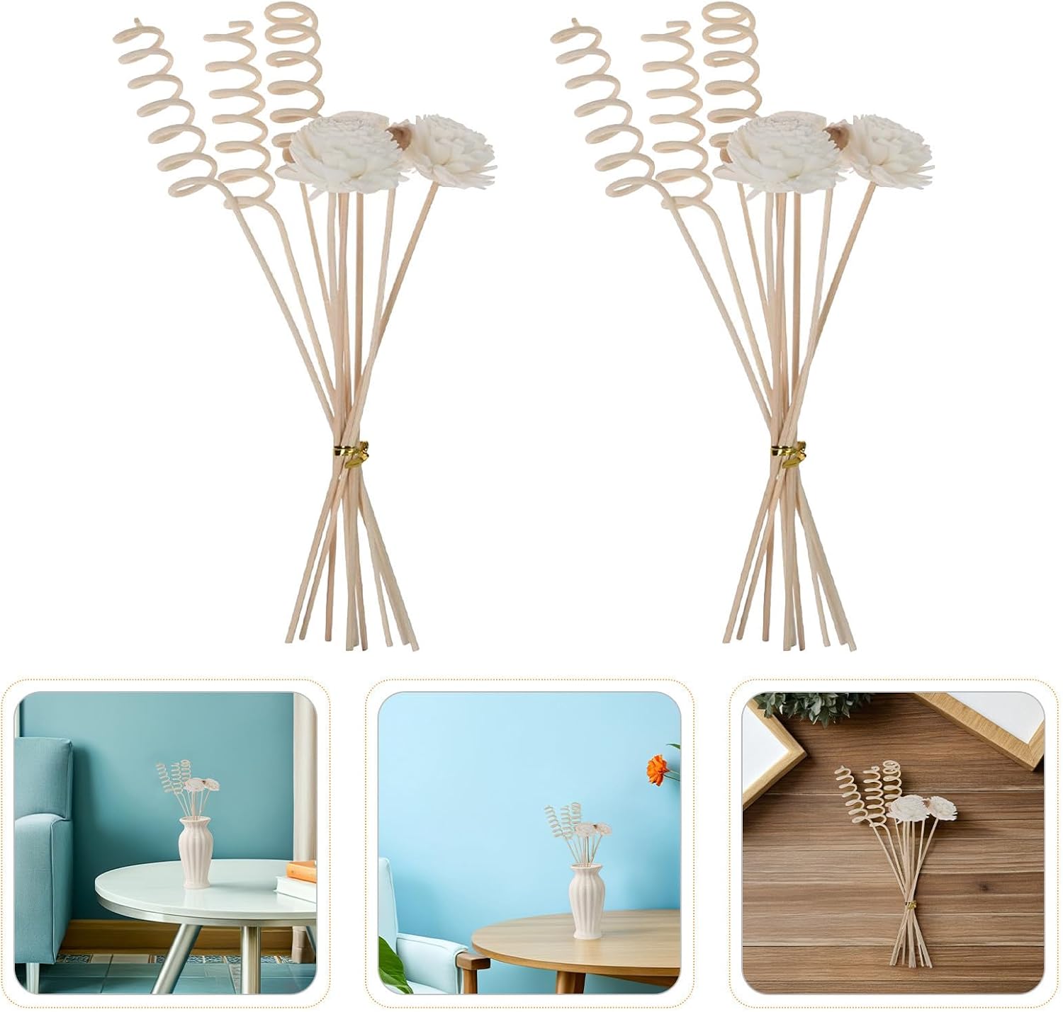 2 Sets Handmade Rattan Reed Diffuser Sticks Replacement Wand