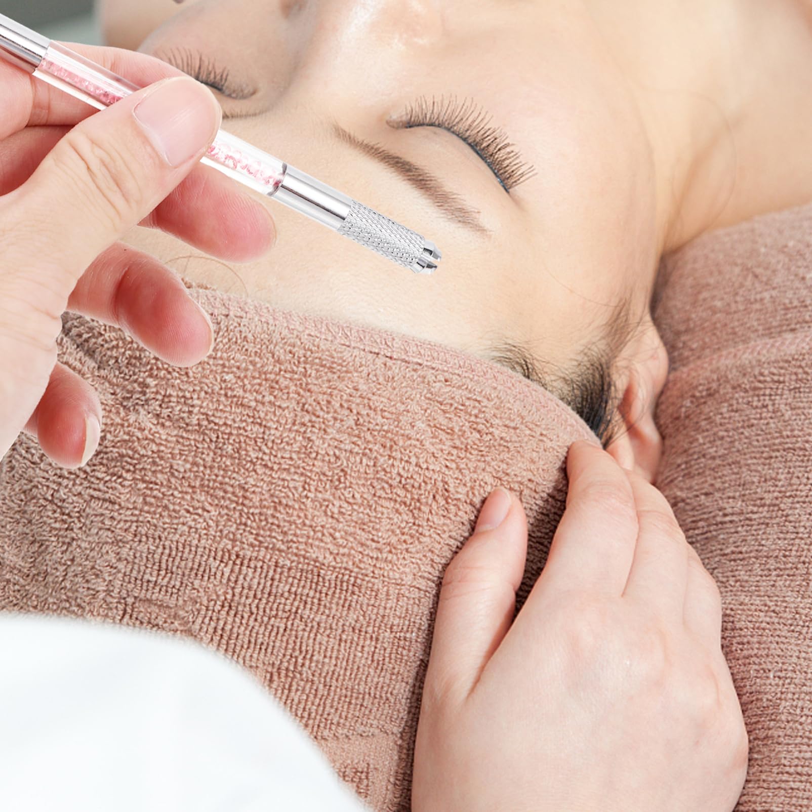 Didiseaon Matite per Sopracciglia Microblading Doppia Punta Ingresso Ago, Materiali Abs, Confezione da 10 Pezzi per Naturale e Precisione Professionale