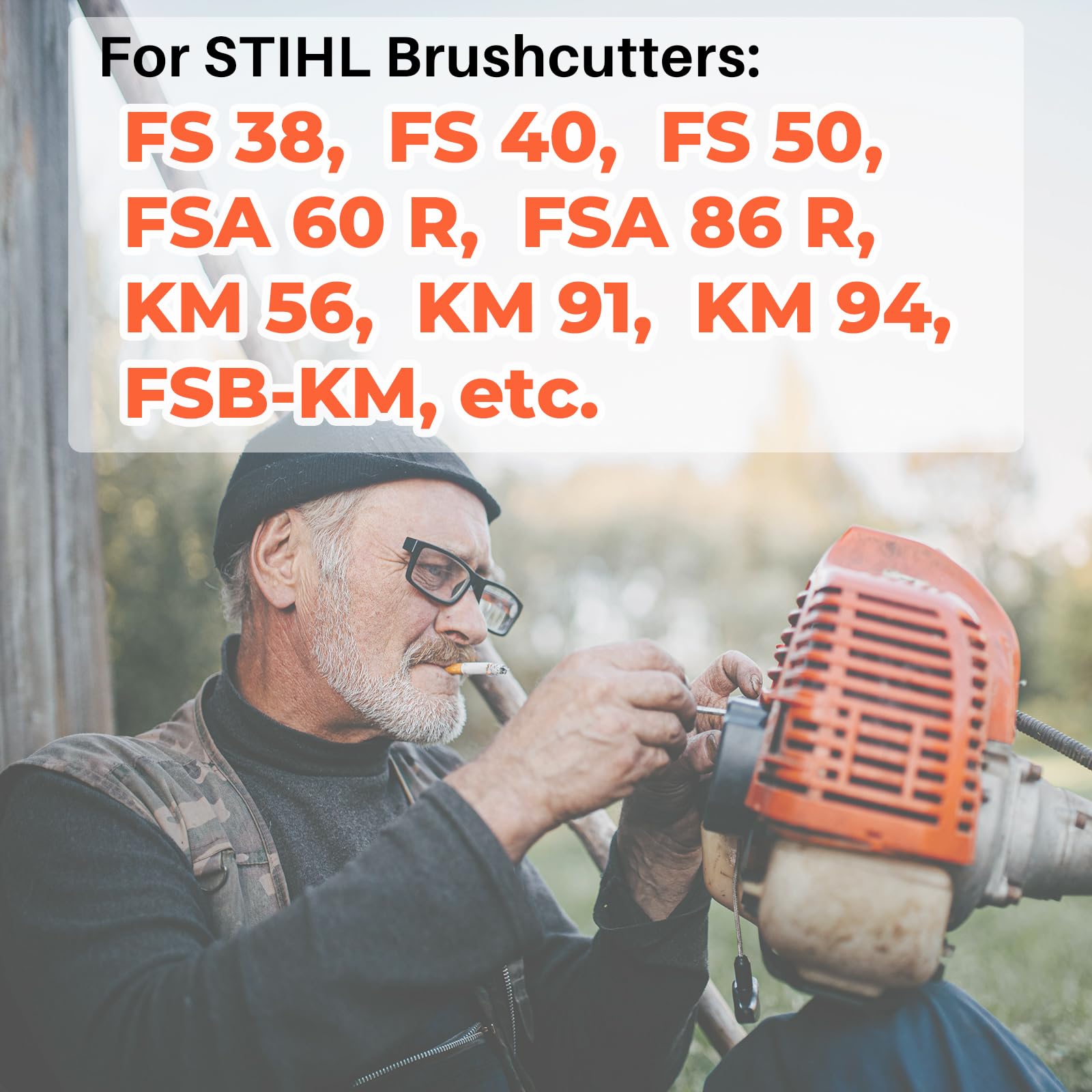 Polycut 6-2 Testina per STIHL FS38 FSA60R FSA86R FS40 FS50, Ricambi FSA 60 R Testina FS 38 Decespugliatore Accessorio, con 4 Ricambi (1 Pack)